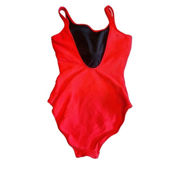 Gottex woman’s 10 fire engine red one piece swinsuit tummy control bathing suit - Picture 2 of 6